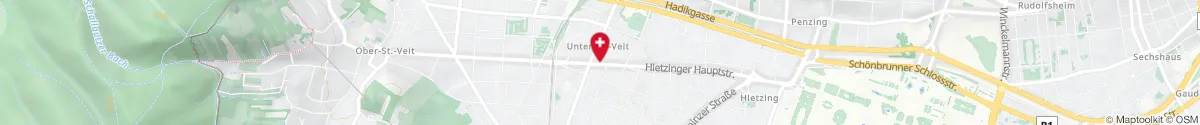 Map representation of the location for Westend-Apotheke in 1130 Wien